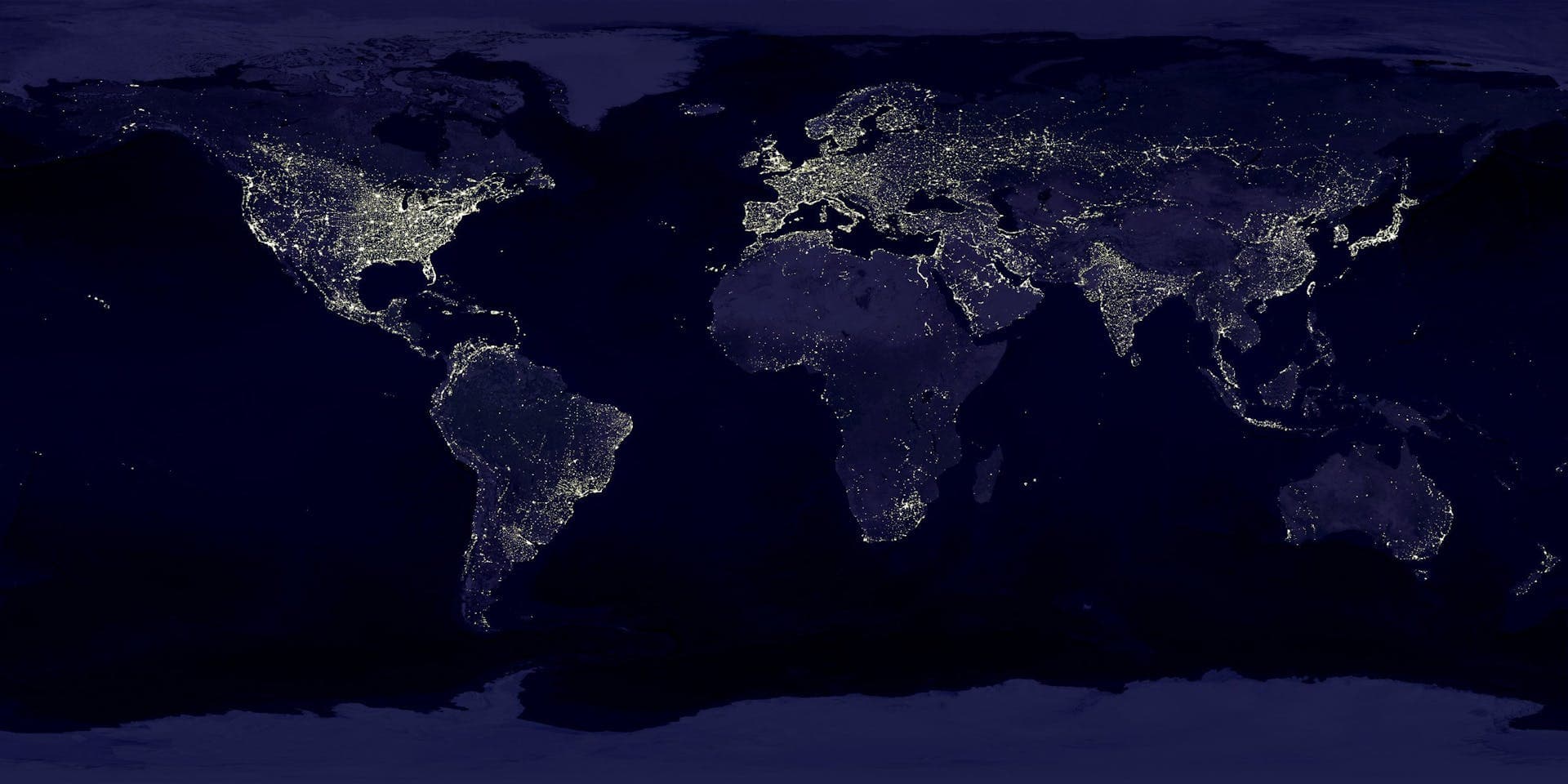 Nighttime view of the Earth